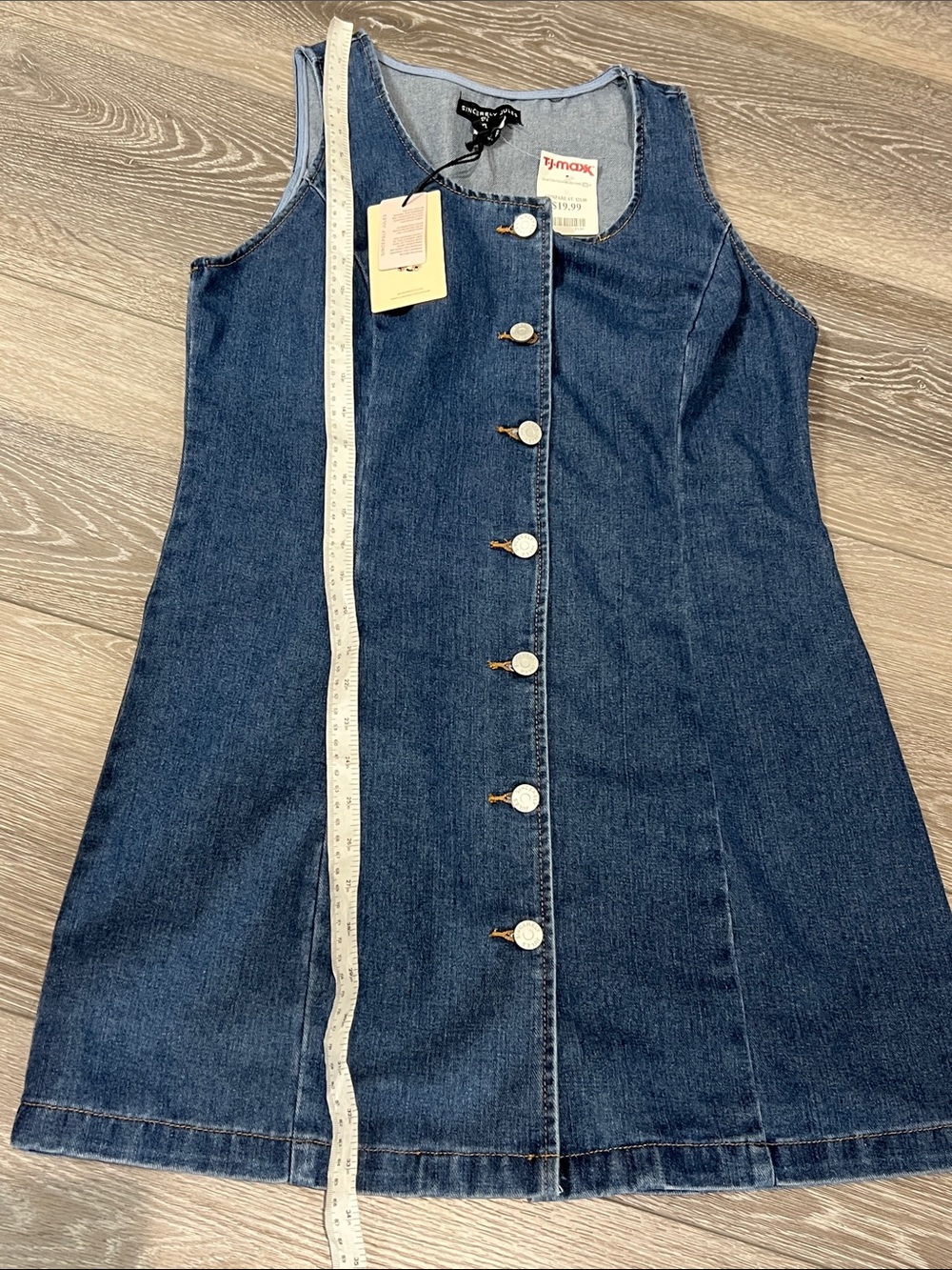 Sincerely Jules Dark Blue Denim Button Dress